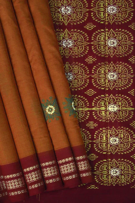Bomkai Handloom Cotton Saree Grand Pallu