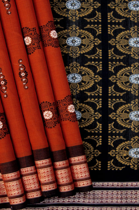 Bomkai Handloom Cotton Saree Grand Pallu