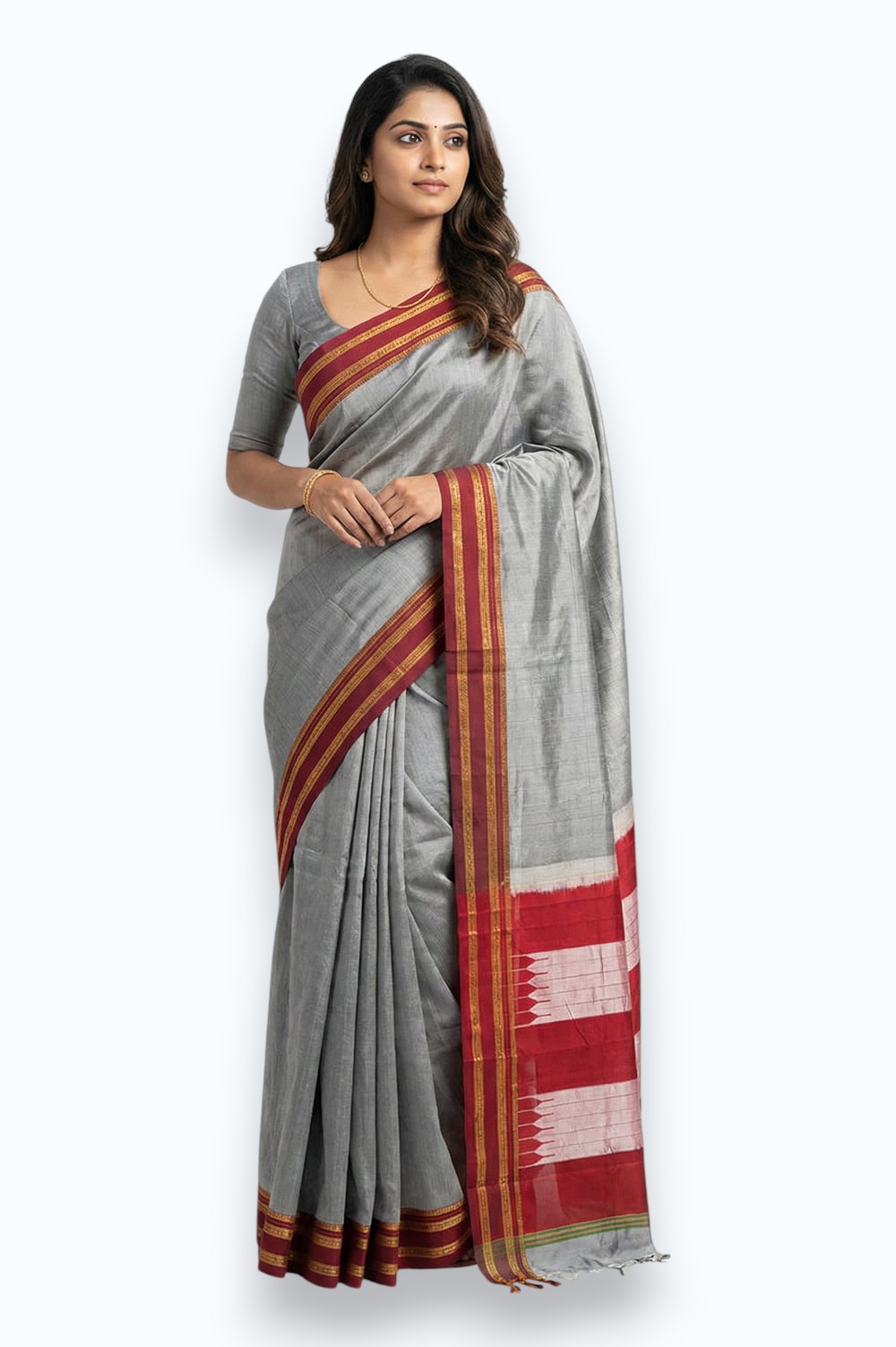 Ilkal Authentic Handloom Cotton-Silk Saree