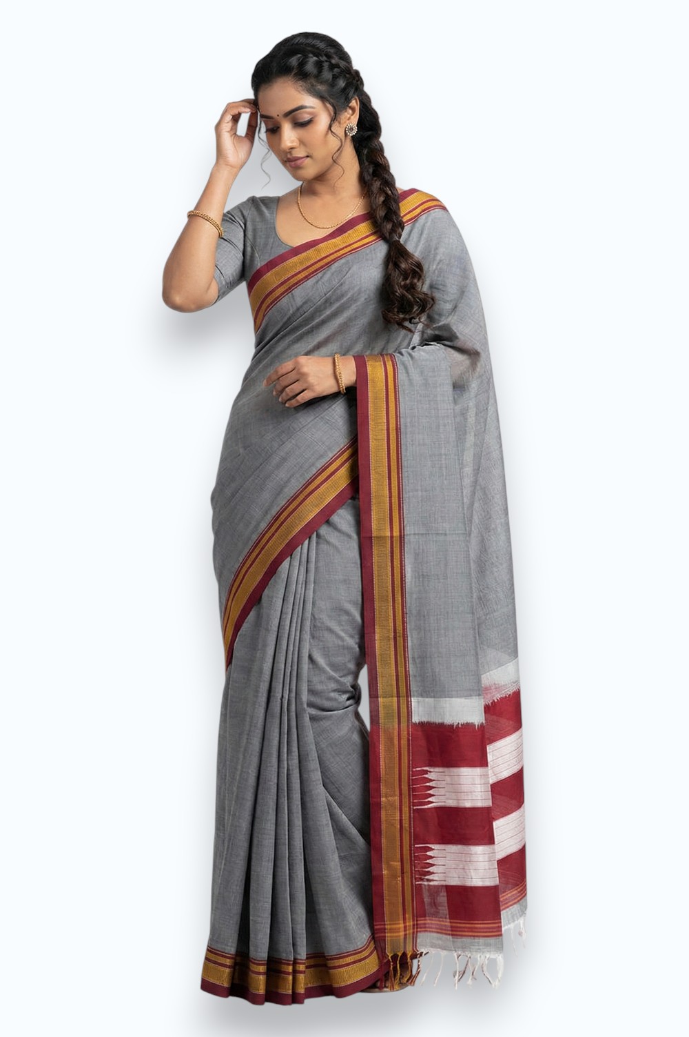 Ilkal Authentic Handloom Cotton-Silk Saree