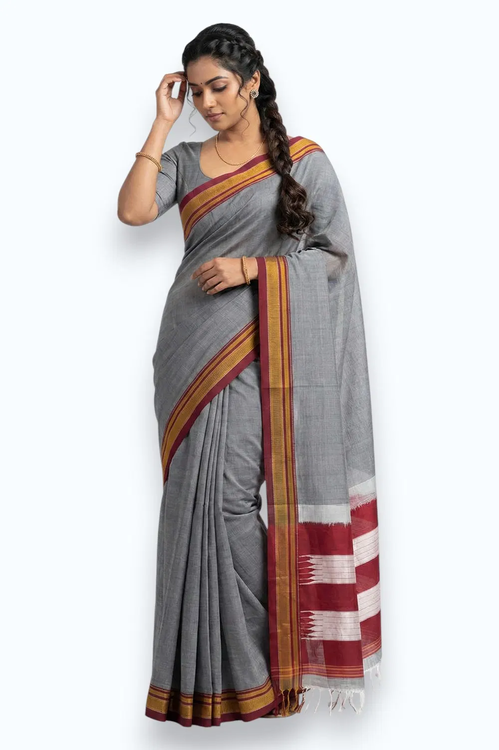 Ilkal Authentic Handloom Cotton-Silk Saree