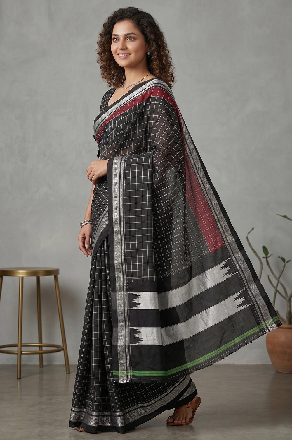 Ilkal Authentic Handloom Cotton-Silk Saree