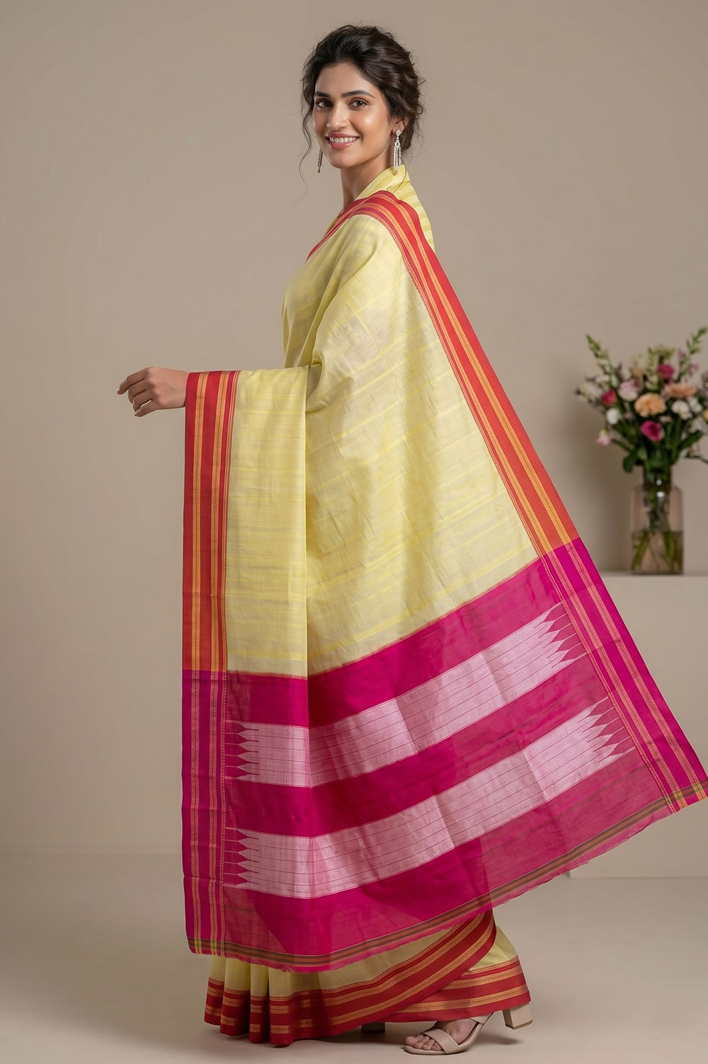 Ilkal Authentic Handloom Cotton-Silk Saree