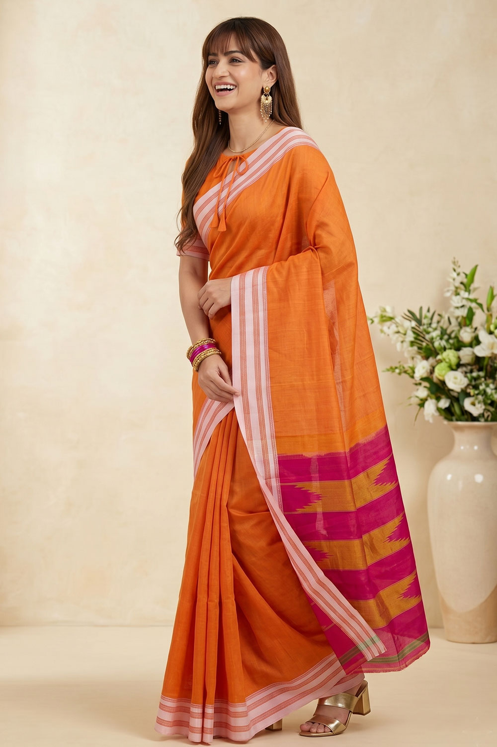 Ilkal Authentic Handloom Cotton-Silk Saree