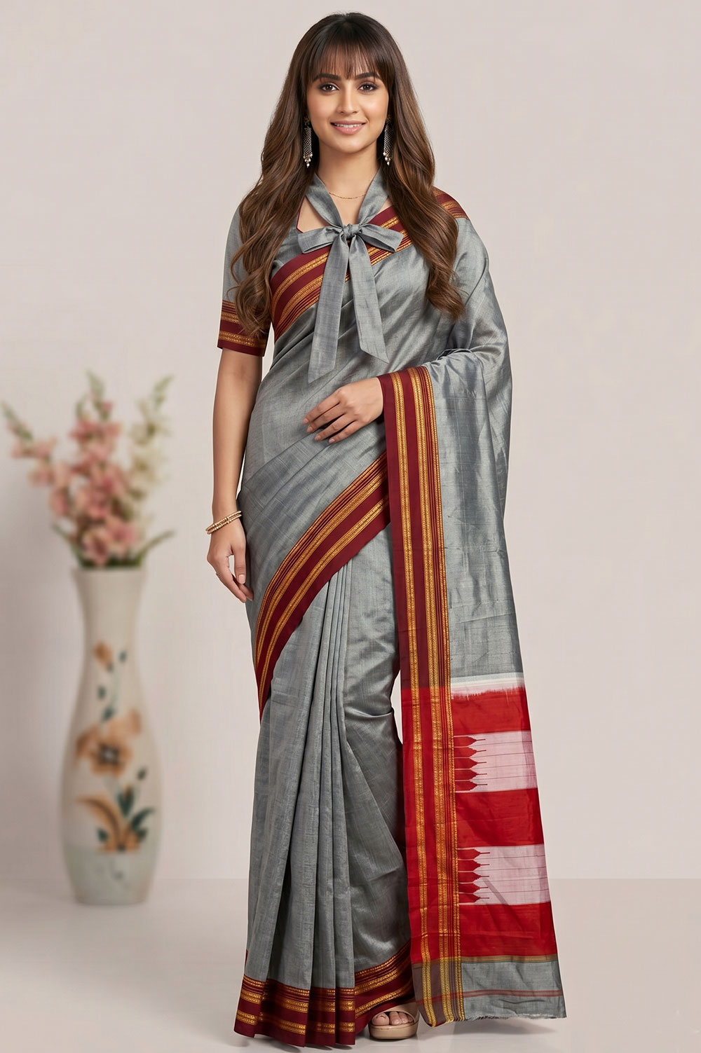 Ilkal Authentic Handloom Cotton-Silk Saree