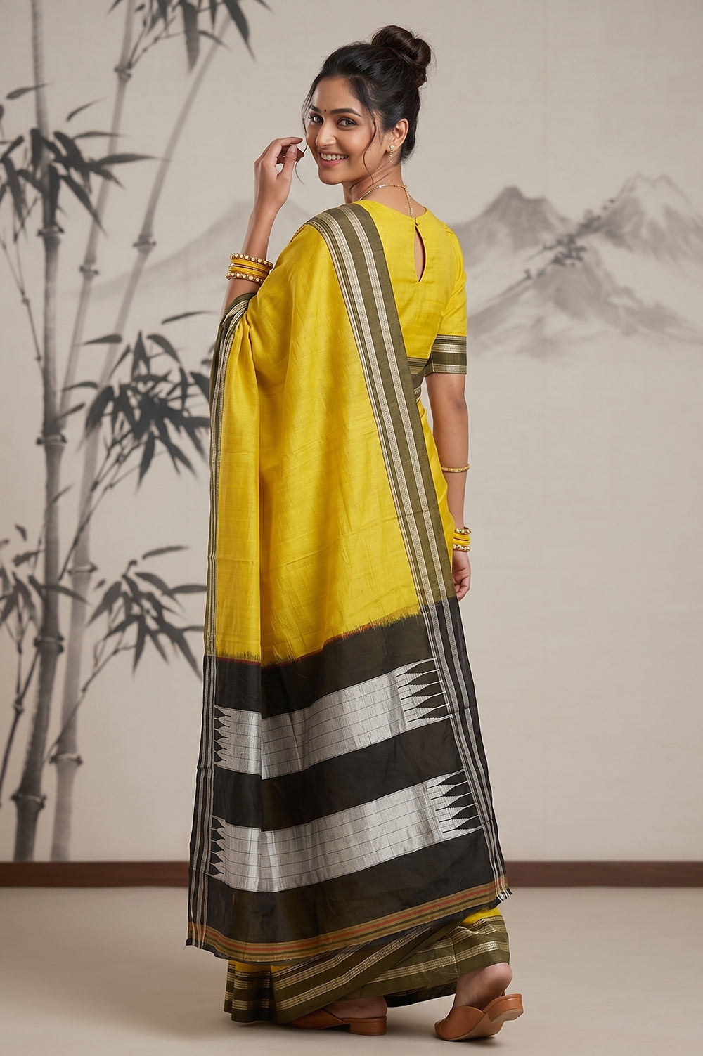 Ilkal Authentic Handloom Cotton-Silk Saree