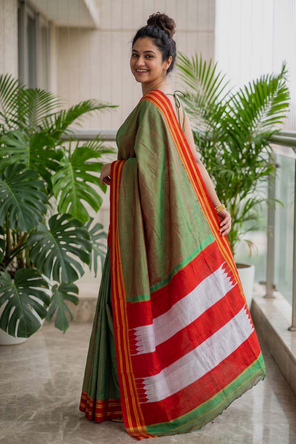 Ilkal Authentic Handloom Cotton-Silk Saree