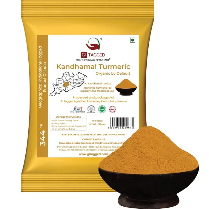 Odisha's Kandhamal Turmeric Haldi Powder - 200gms | 500gms
