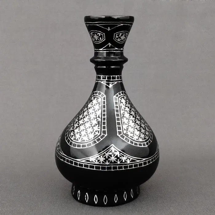 Bidriware Silver Inlay Antique Flower Pot
