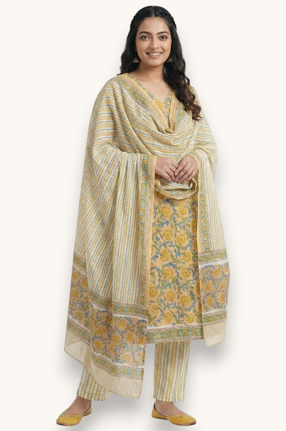 Farrukhabad Hand Block Print Salwar Suit