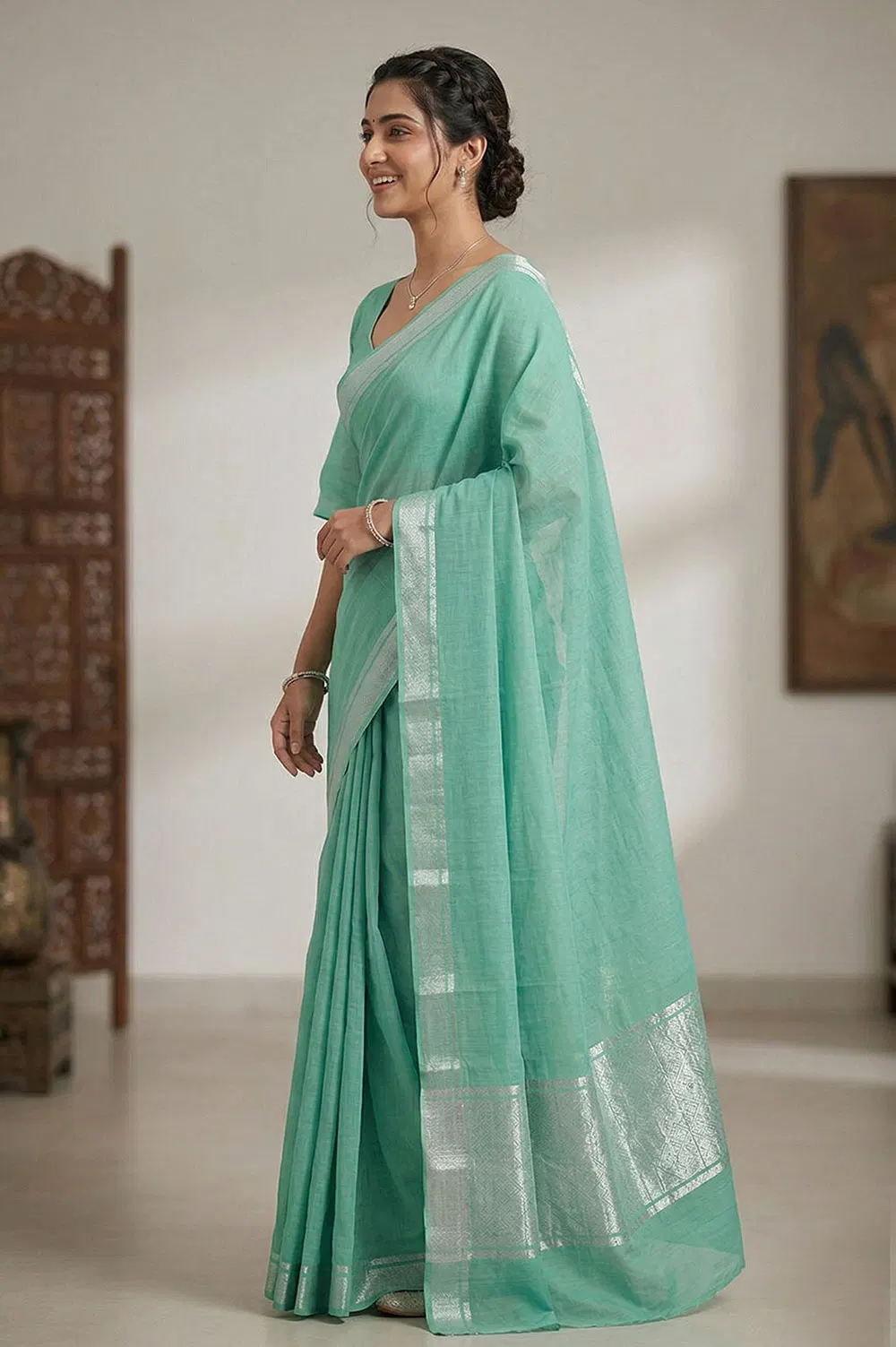 Mangalagiri Handloom Pure Cotton Saree