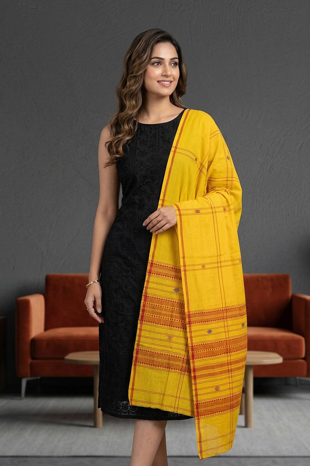 Organic Dyed Kotpad Pure Hand Spun Cotton Dupatta