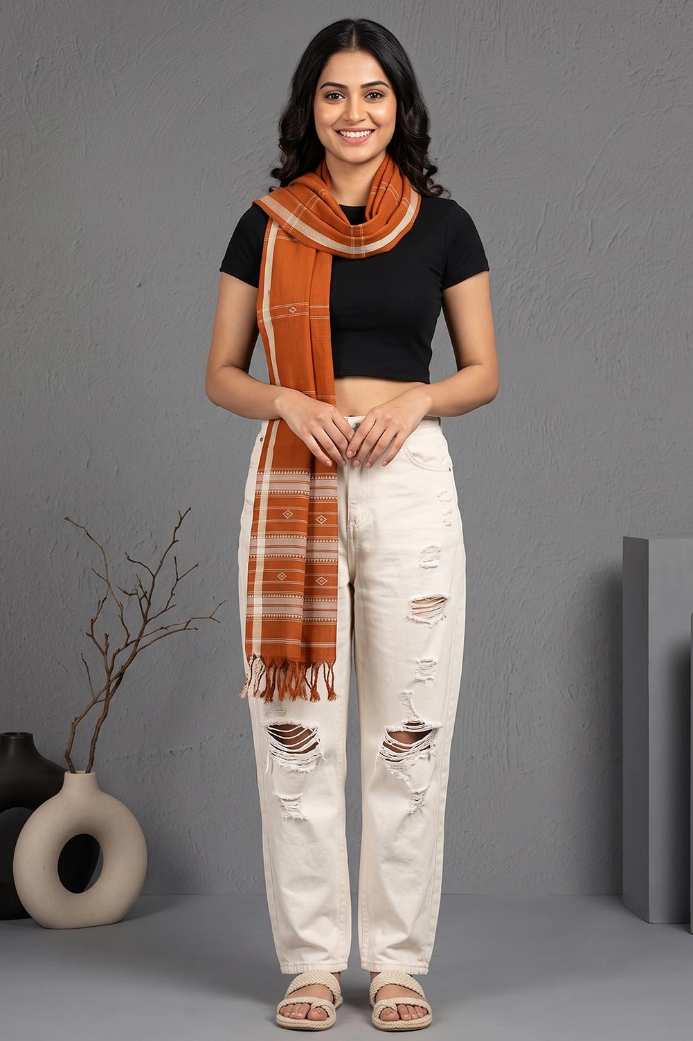 Organic Dyed Kotpad Pure Cotton Stole