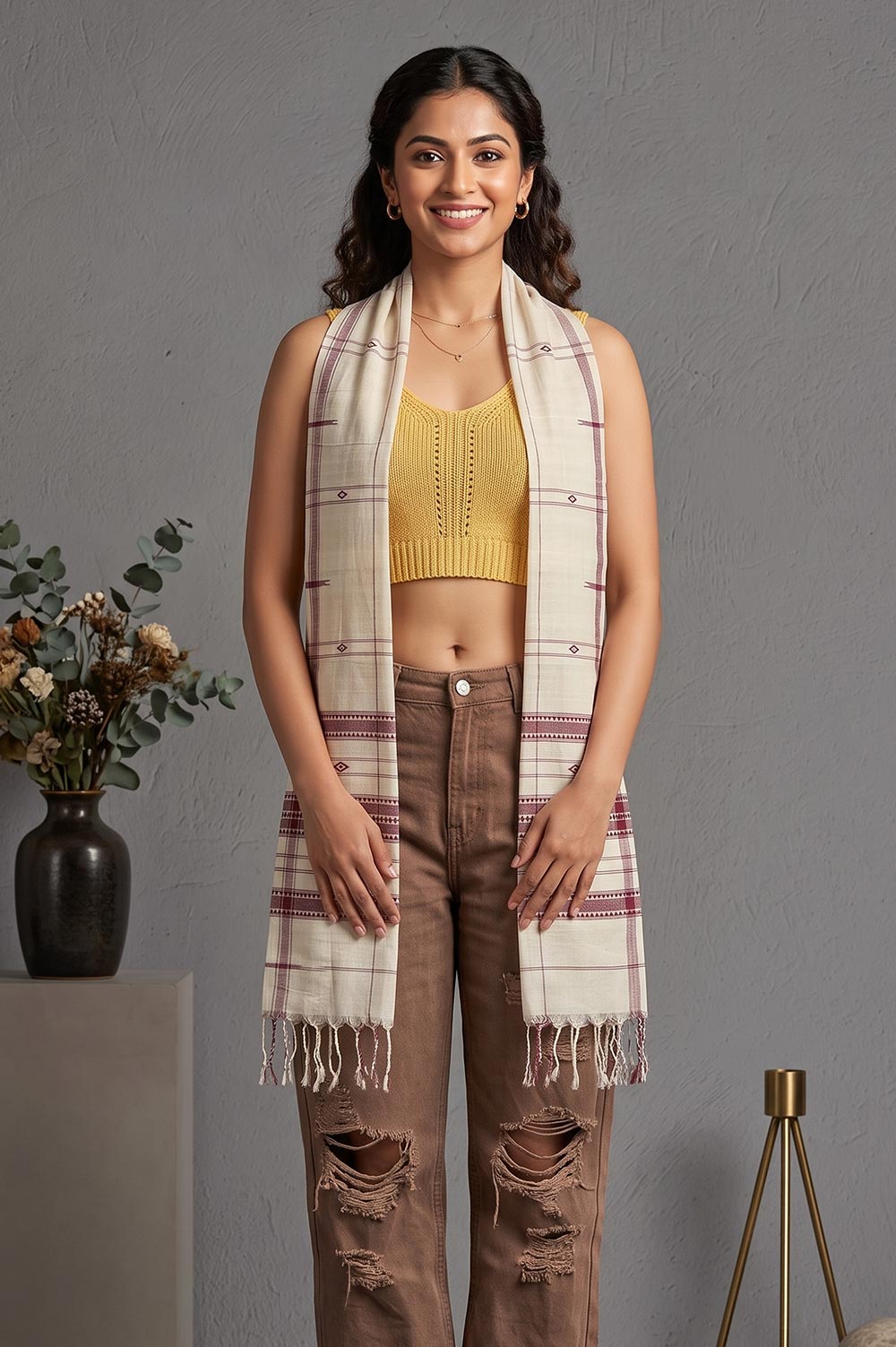 Organic Dyed Kotpad Pure Cotton Stole