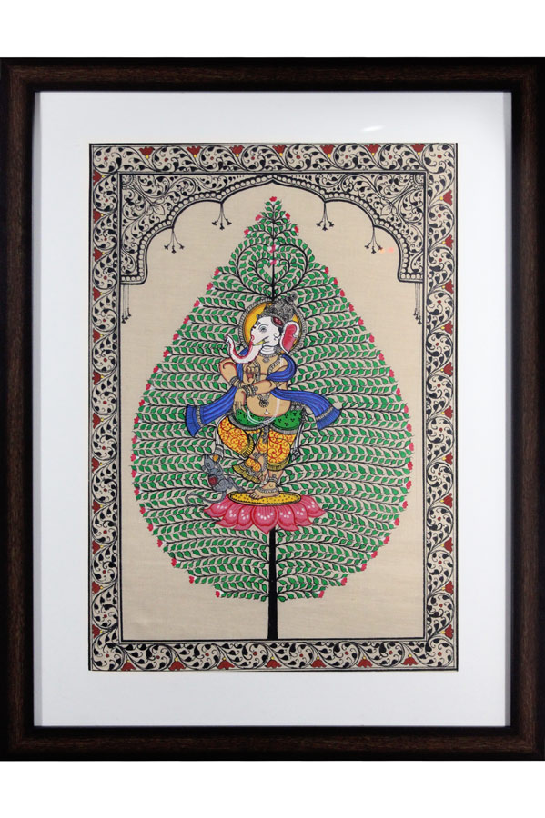 Orissa Pattachitra Tree of Life Ganesha Painting (1.5*2) Feet