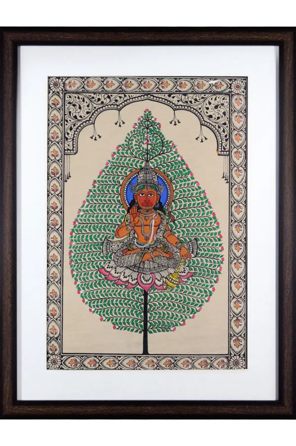 Tree of Life Orissa Pattachitra Hanuman Painting (1.5*2) Feet