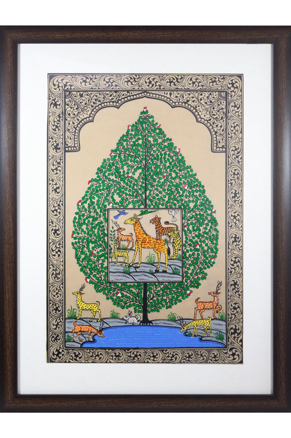 Orissa Pattachitra Tree of Life Painting (18*24)Inch