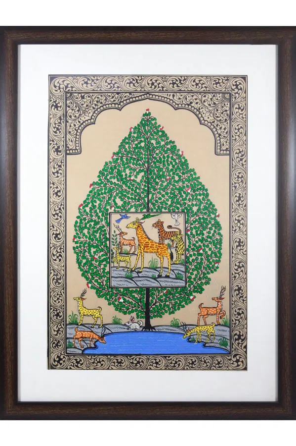 Orissa Pattachitra Tree of Life Painting (18*24)Inch