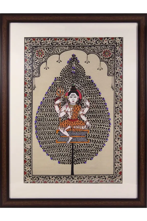 Tree of Life Orissa Pattachitra Shiva Painting (18*24) Inches