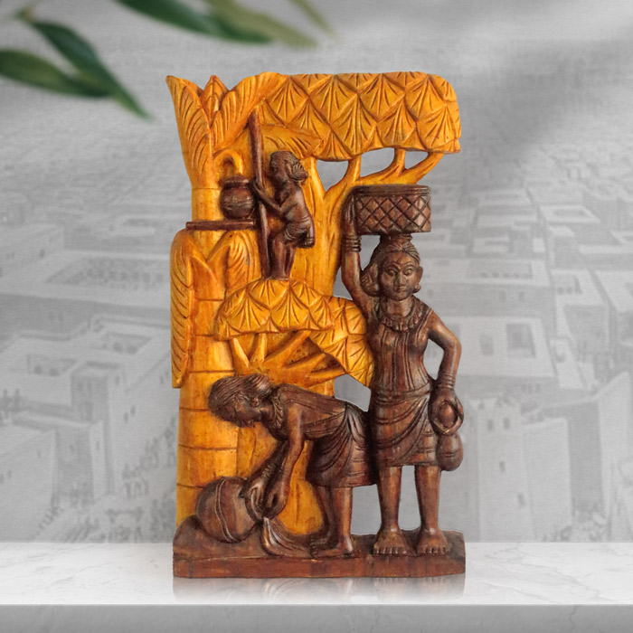 Bastar Wooden Handmade Local Country Liquor Making Artwork