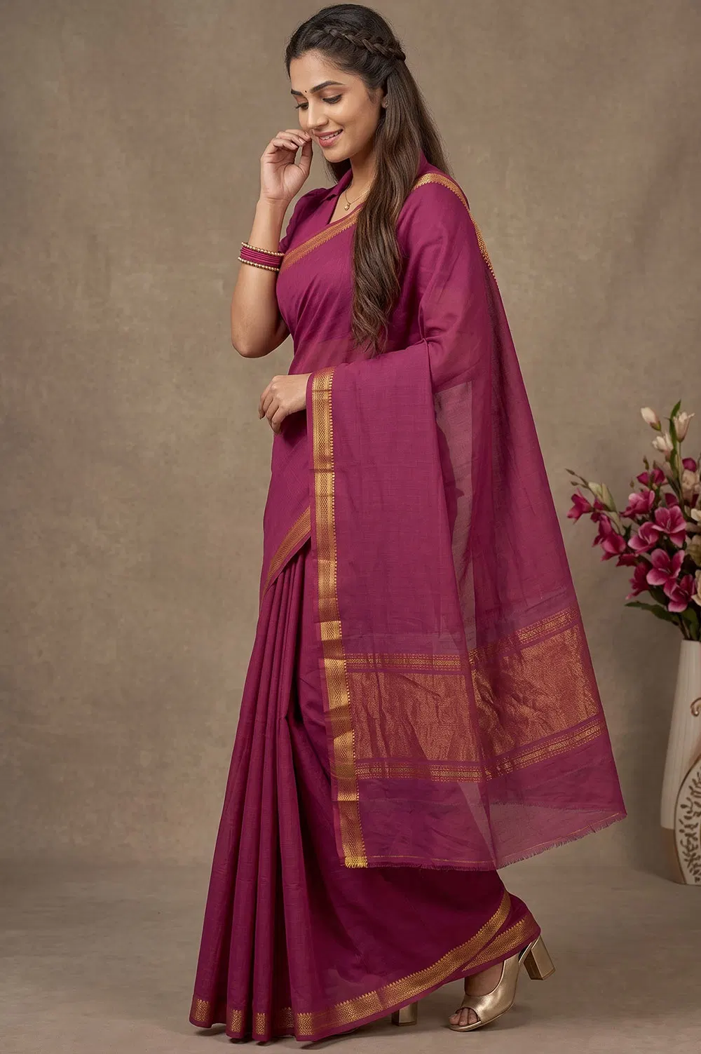 Mangalagiri Handloom Pure Cotton Saree