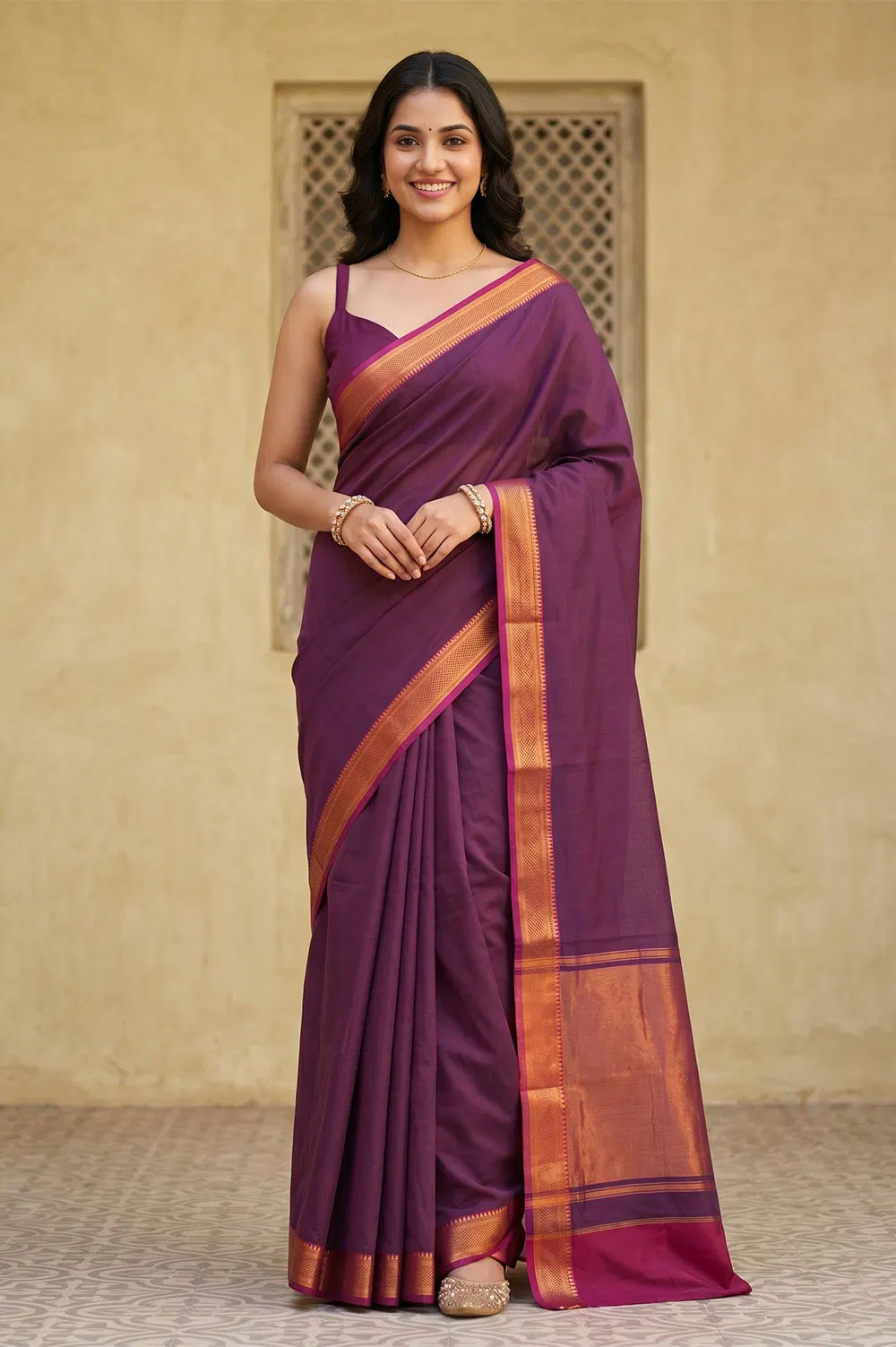 Mangalagiri Handloom Pure Cotton Saree