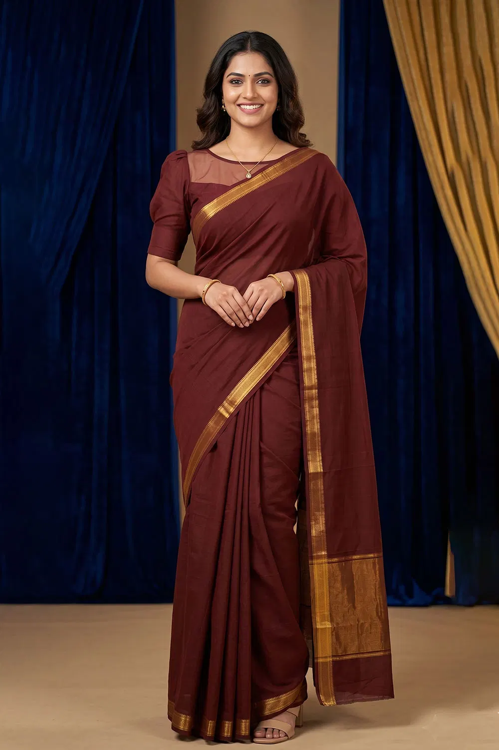 Mangalagiri Handloom Pure Cotton Saree