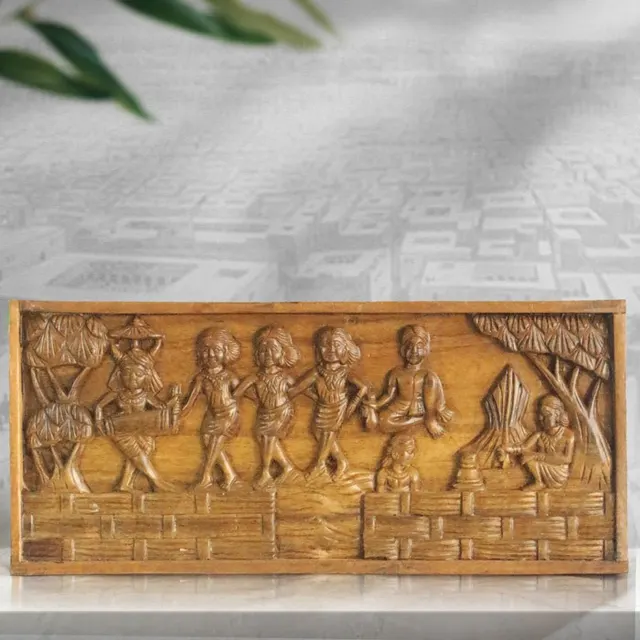 Bastar Wooden Handmade Ghotul Dancing Artwork