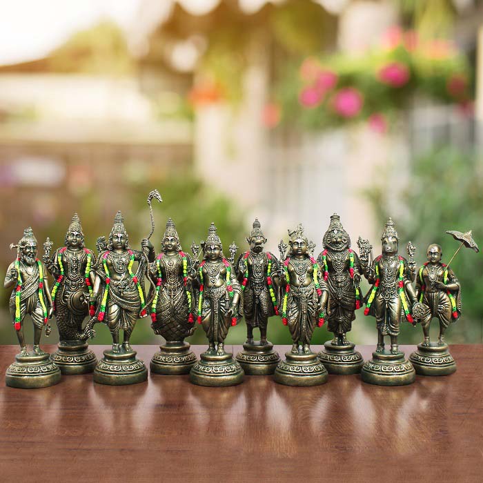 Thirukannur Papier Mache - Dashavatara 10 Pcs Set (1 Ft each)