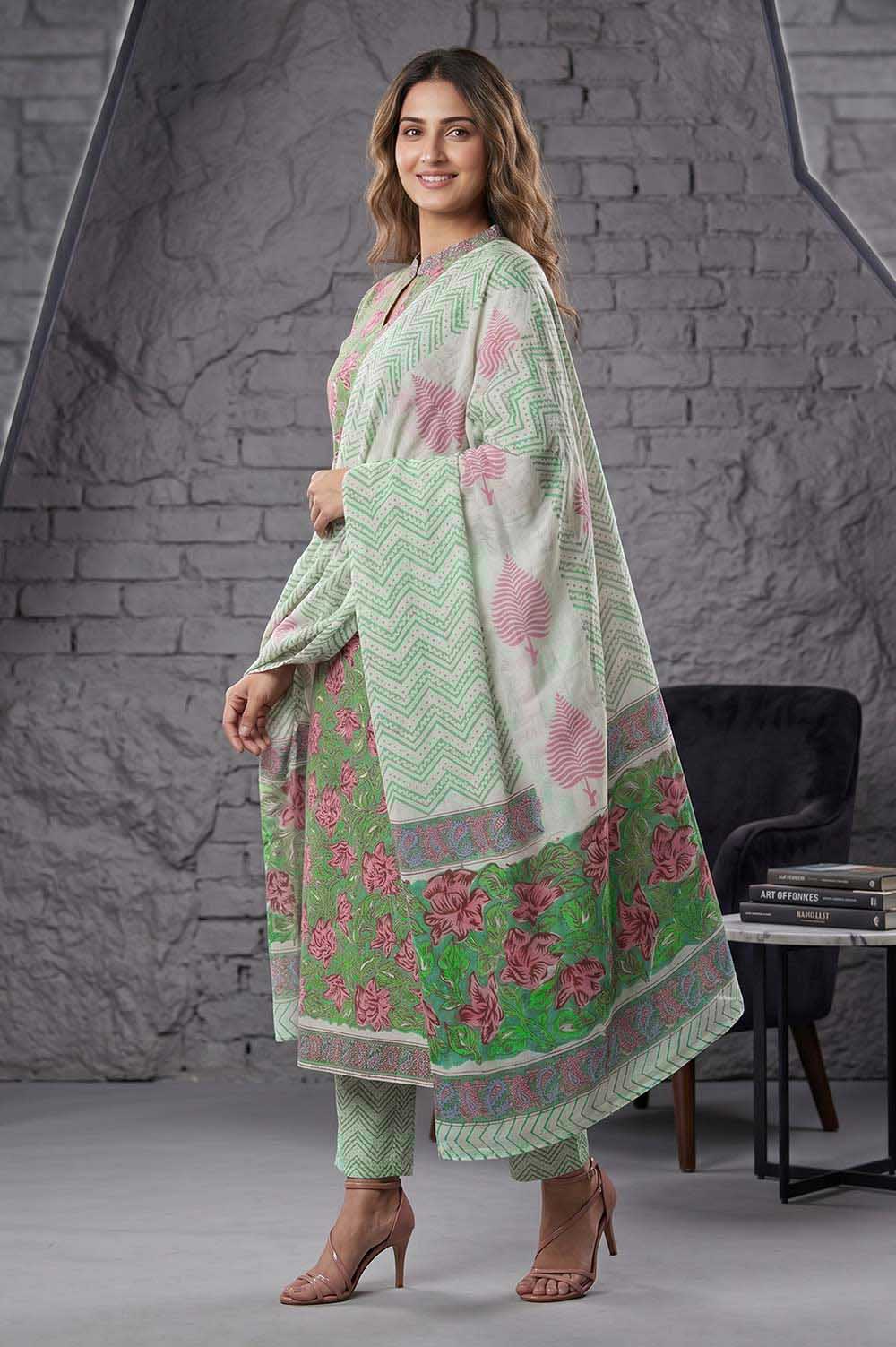 Farrukhabad Hand Block Print Salwar suit