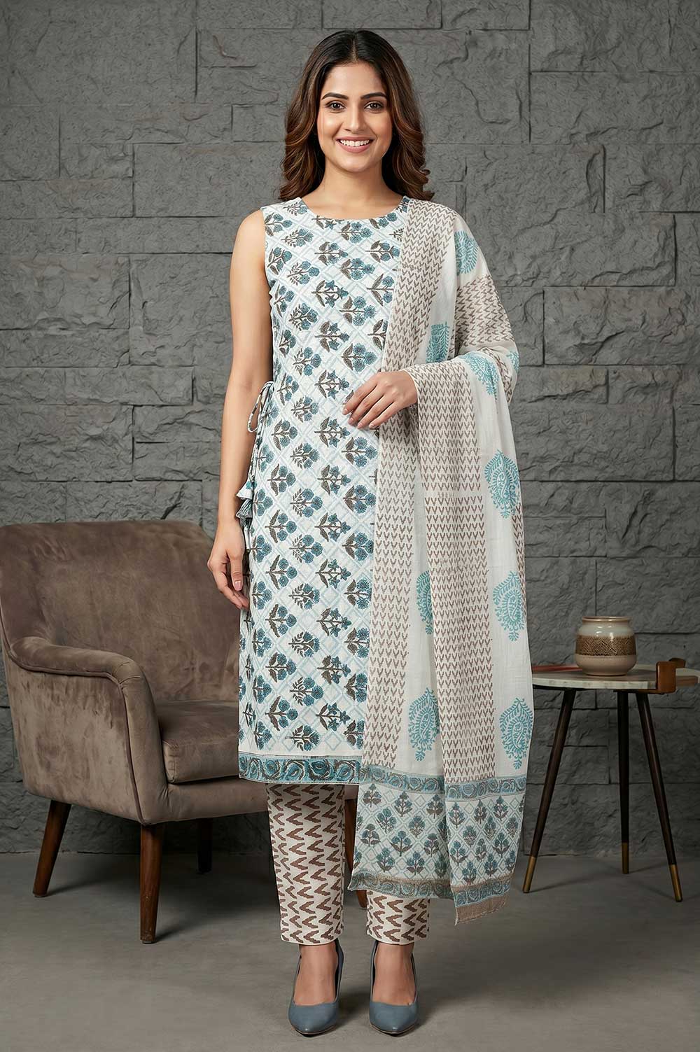 Farrukhabad Hand Block Print Salwar suit
