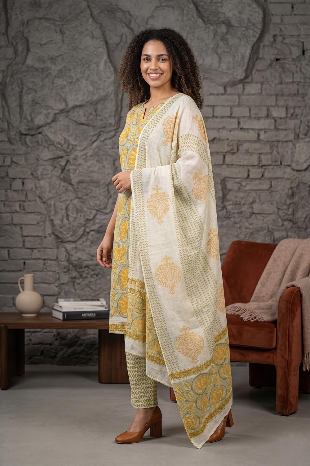Farrukhabad Hand Block Print Salwar suit