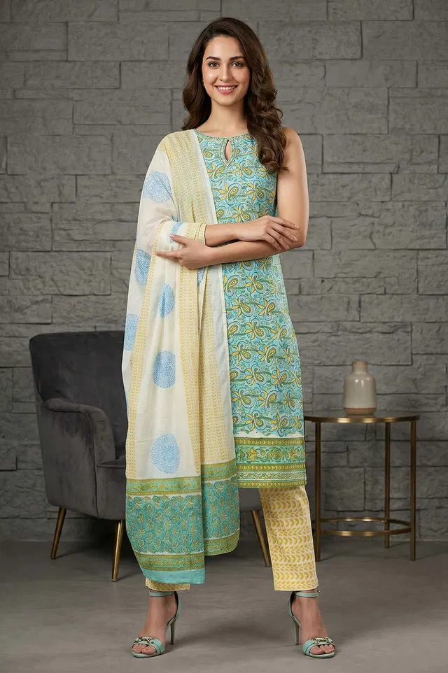 Farrukhabad Hand Block Print Salwar suit