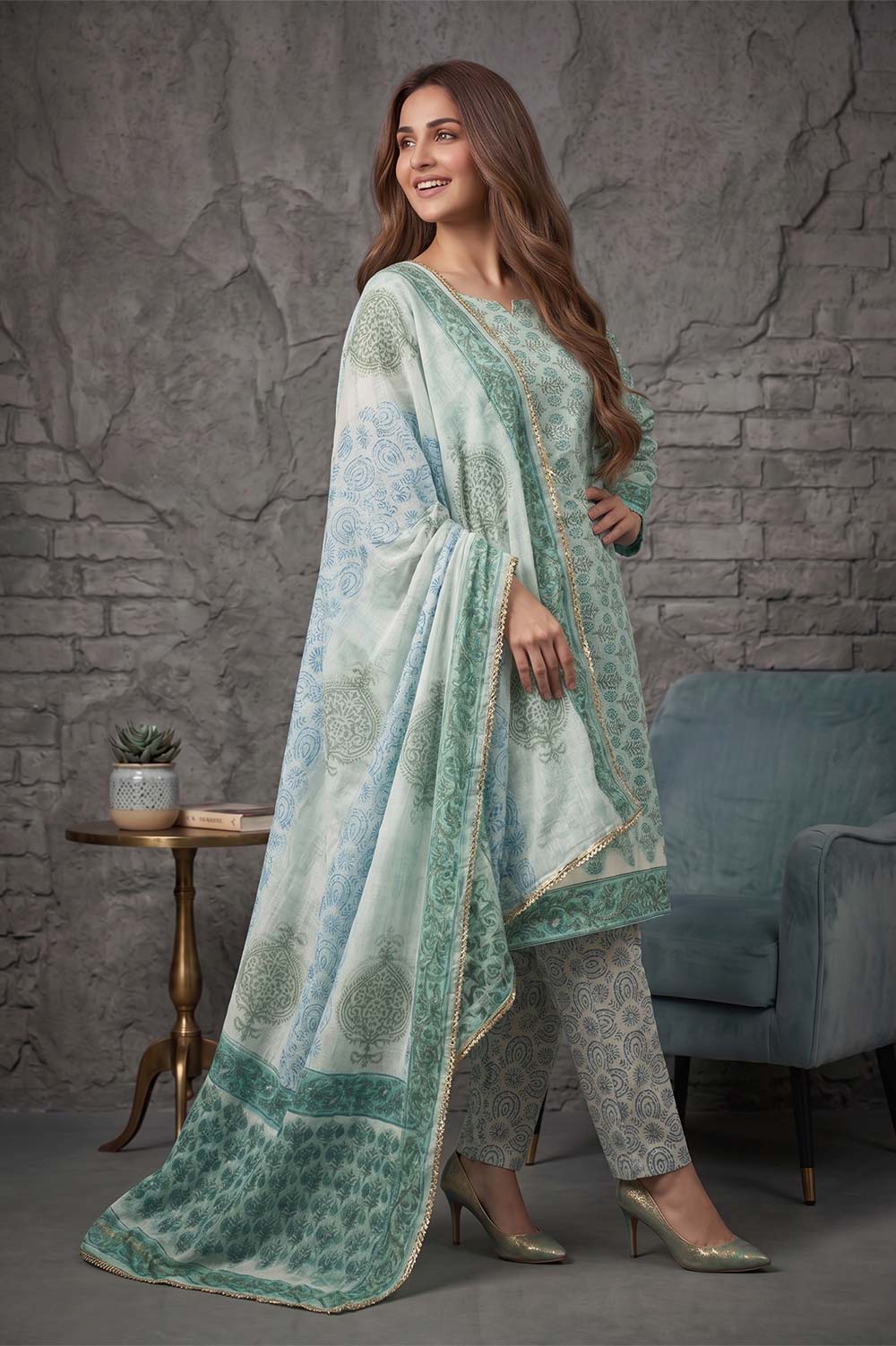 Farrukhabad Hand Block Print Salwar suit