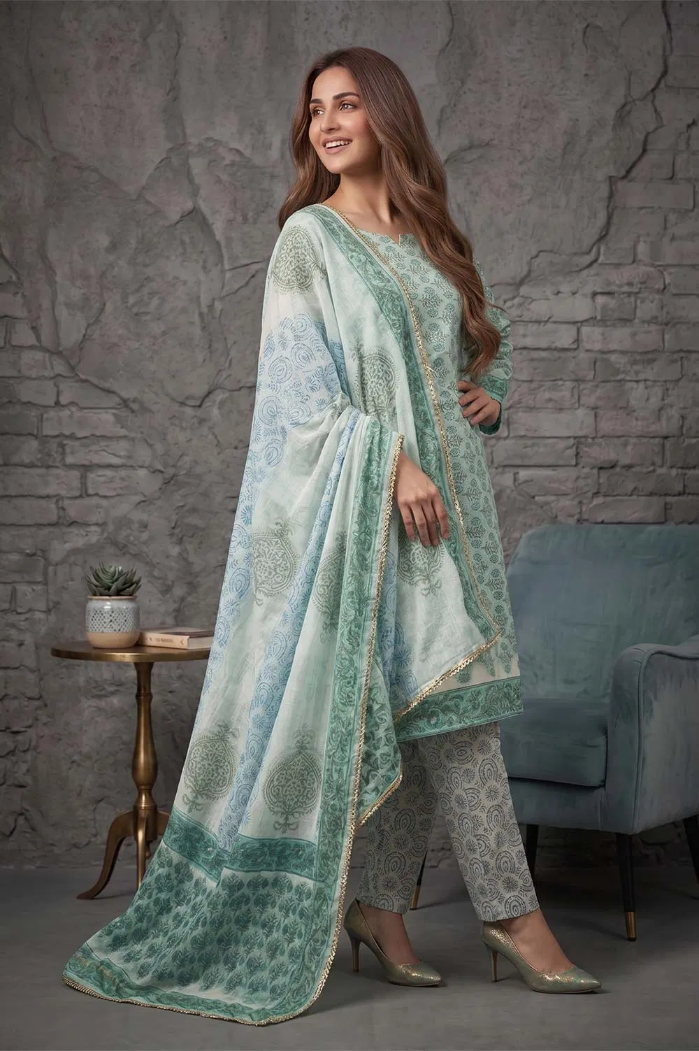 Farrukhabad Hand Block Print Salwar suit