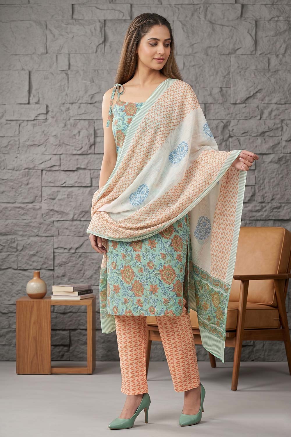 Farrukhabad Hand Block Print Salwar Suit