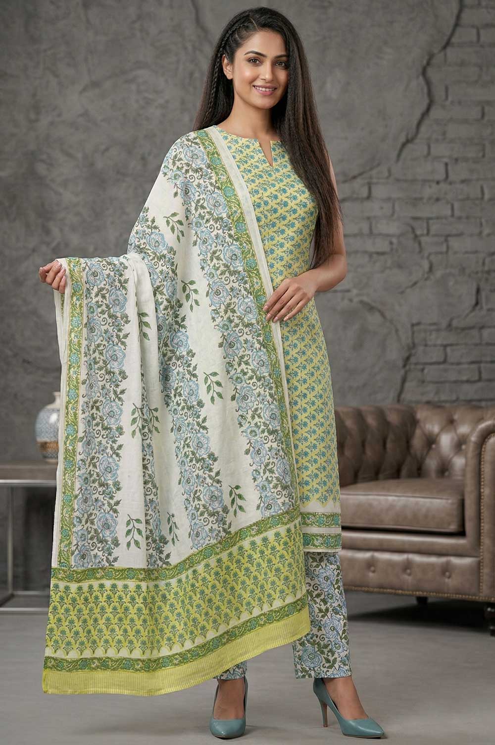 Farrukhabad Hand Block Print Salwar suit