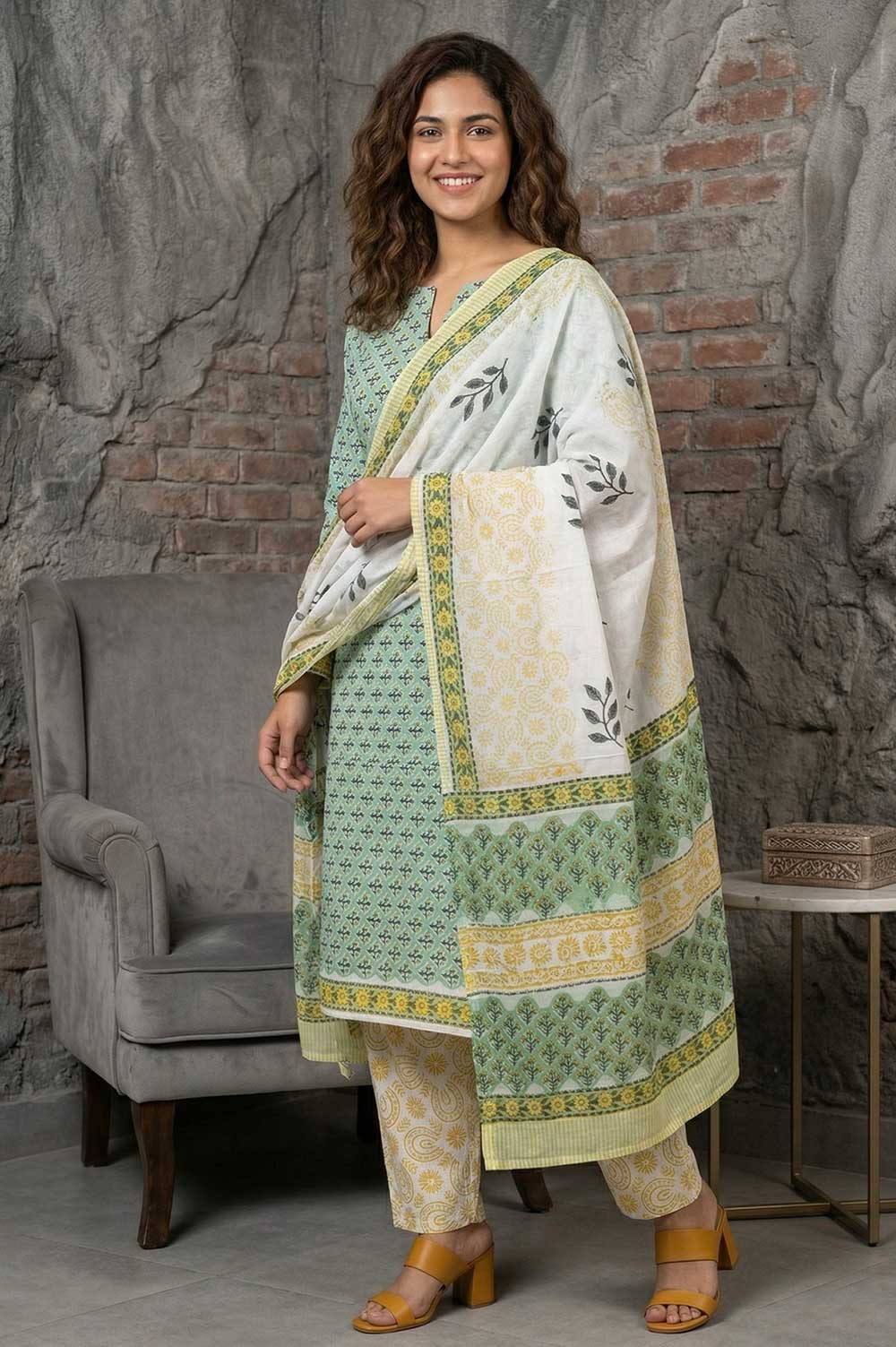 Farrukhabad Hand Block Print Salwar Suit