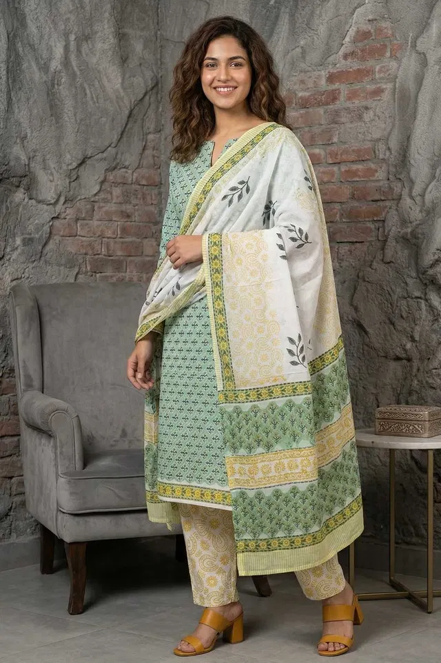 Farrukhabad Hand Block Print Salwar Suit