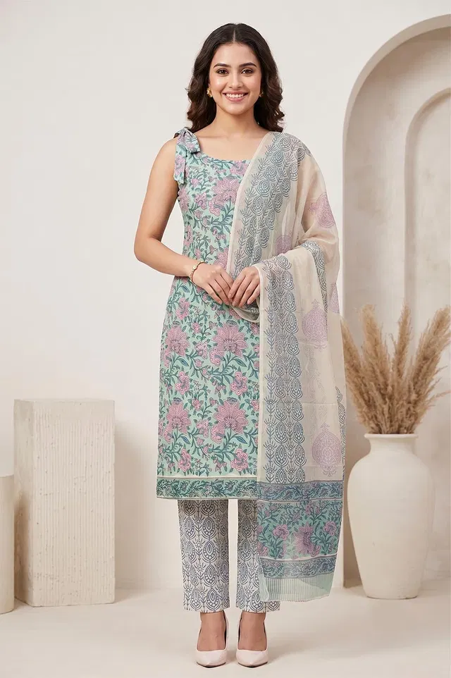 Farrukhabad Hand Block Print Salwar suit