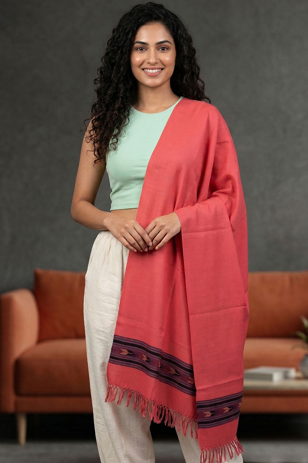 Kullu Pure Wool Handloom Stole