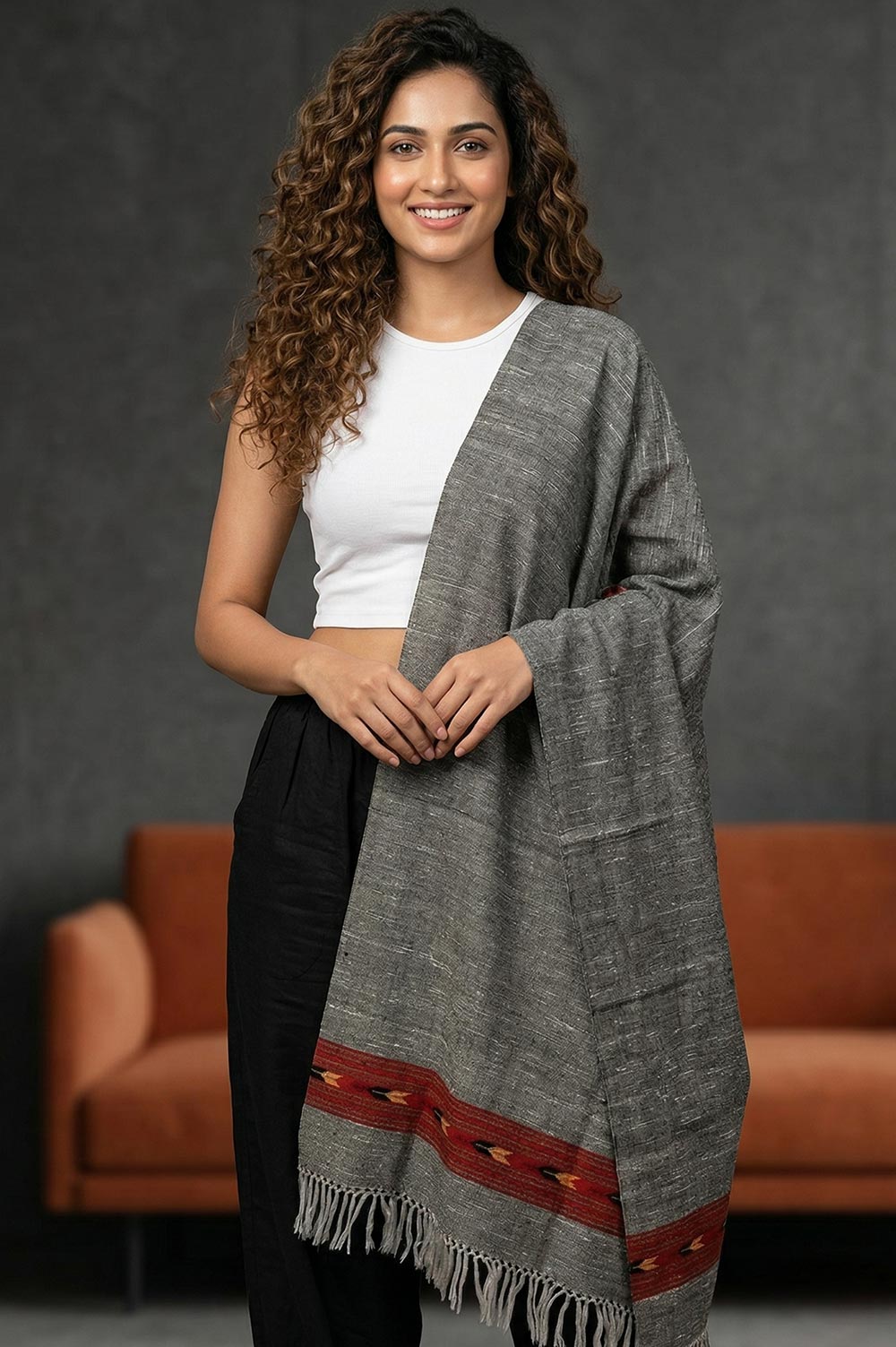 Kullu Pure Wool Handloom Stole
