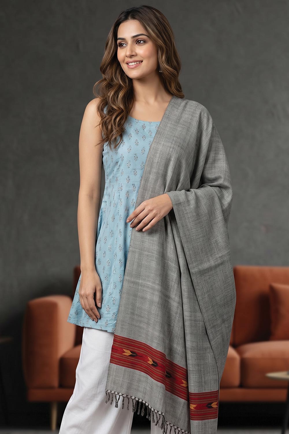Kullu Pure Wool Handloom Stole