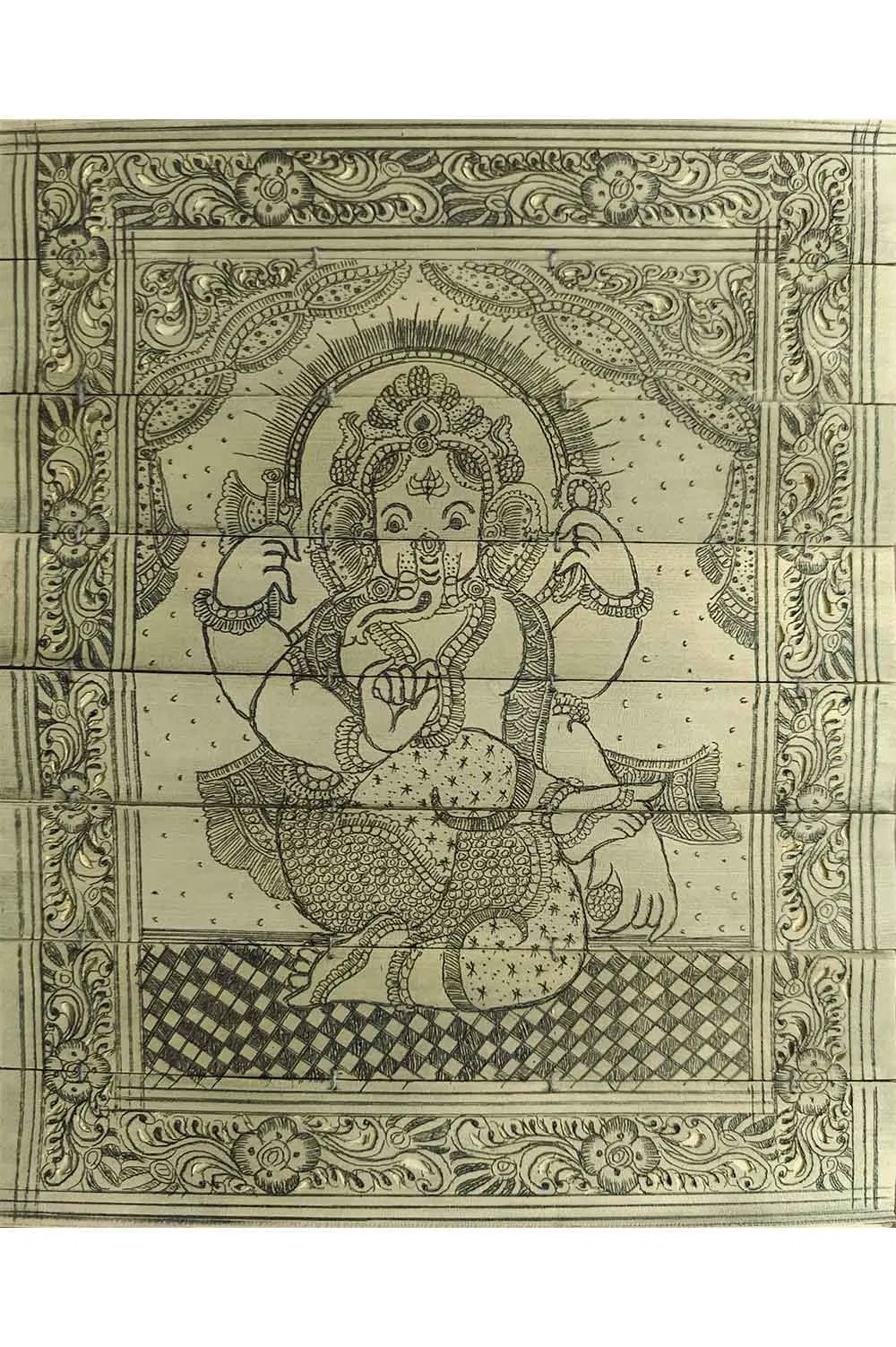 Odisha Talapatra Engraved Painting - Ganesha (8.5*10 Inch)