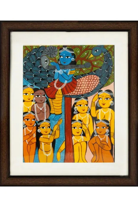 Bengal Pattachitra - Krishna Leela (14*17 Inches)