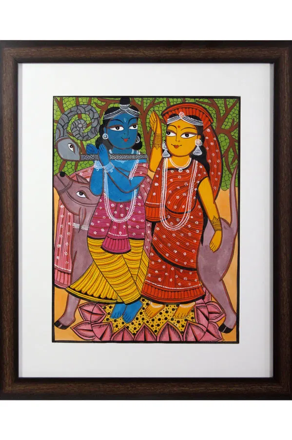 Bengal Pattachitra - Radhakrishna (14*17 Inches)