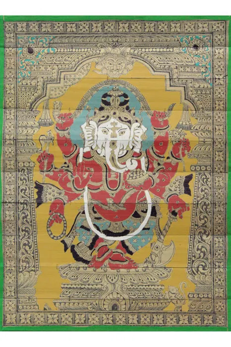 Odisha Talapatra Engraved Painting - Ganesha (9*12 Inch)
