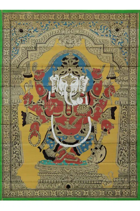 Odisha Talapatra Engraved Painting - Ganesha (9*12 Inch)