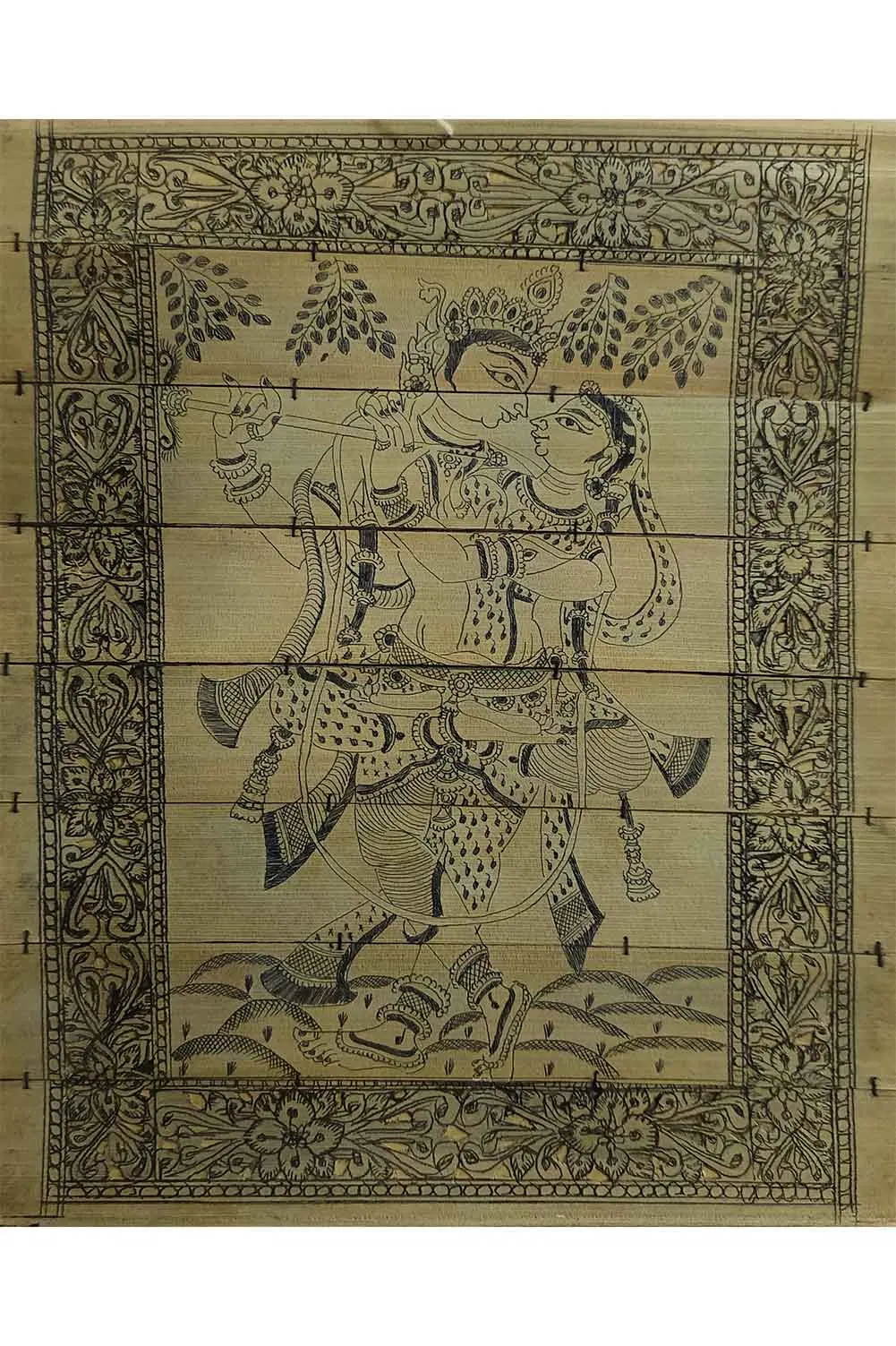 Odisha Talapatra Engraved Art - Radha Krishna (8*10 Inch)
