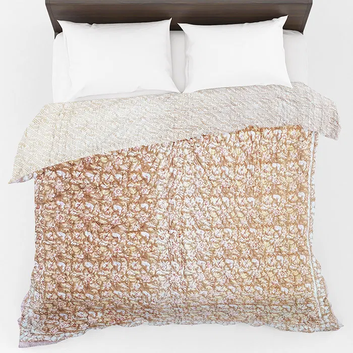 Sanganeri Hand Block Printed Comforter (9 x 7.5Ft)